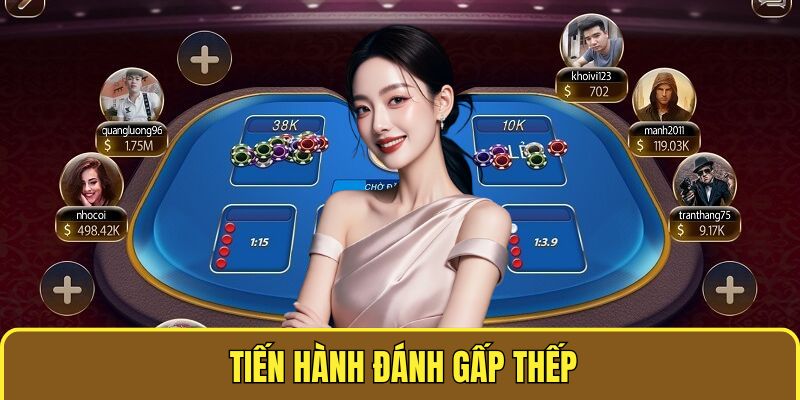 Tiến hành đánh gấp thếp